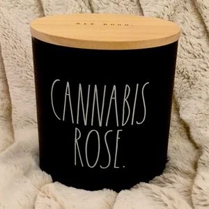 🔥SALE🌳HTF Rae Dunn CANNABIS ROSE Candle Stash🌳B